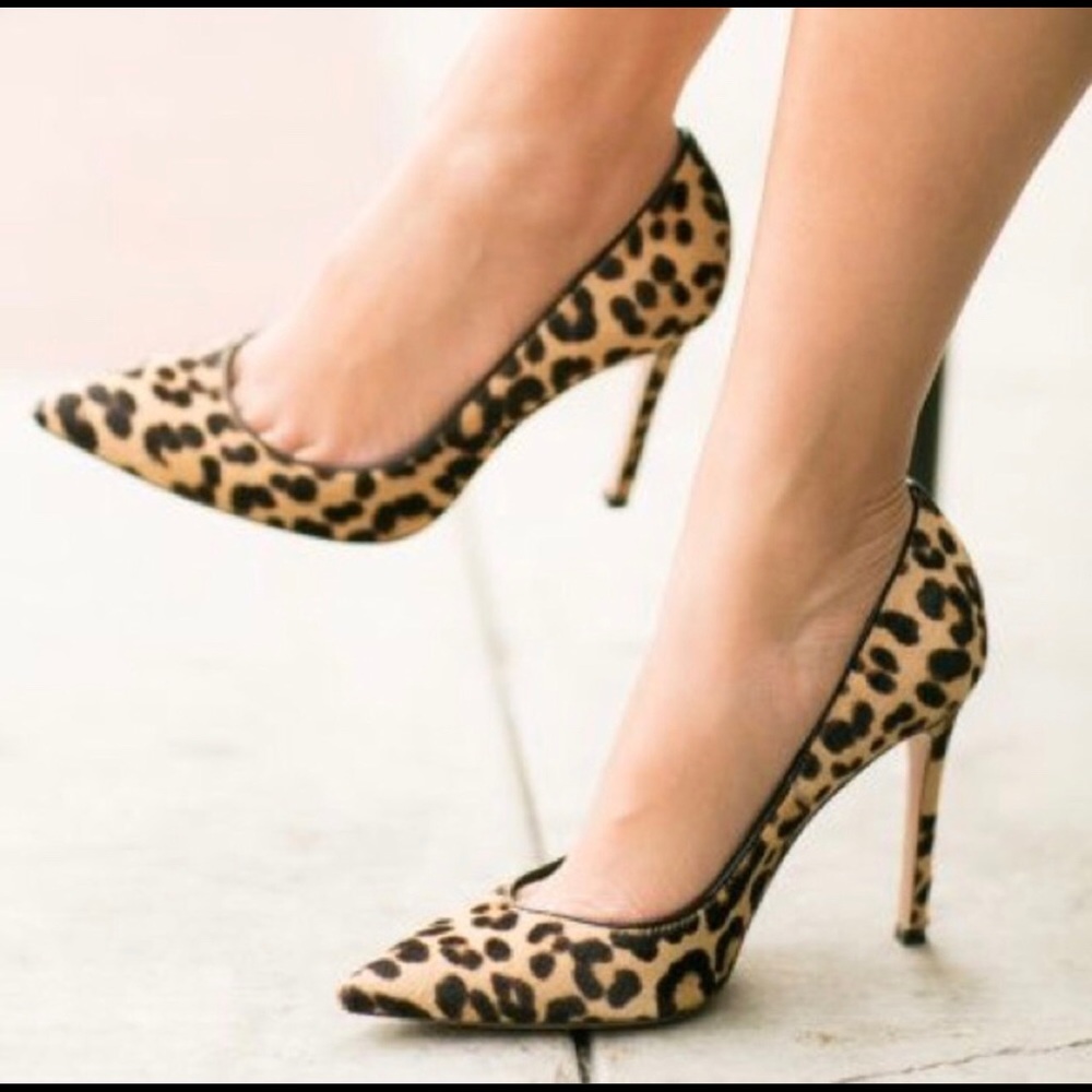 NINE WEST leopard high heel shoes